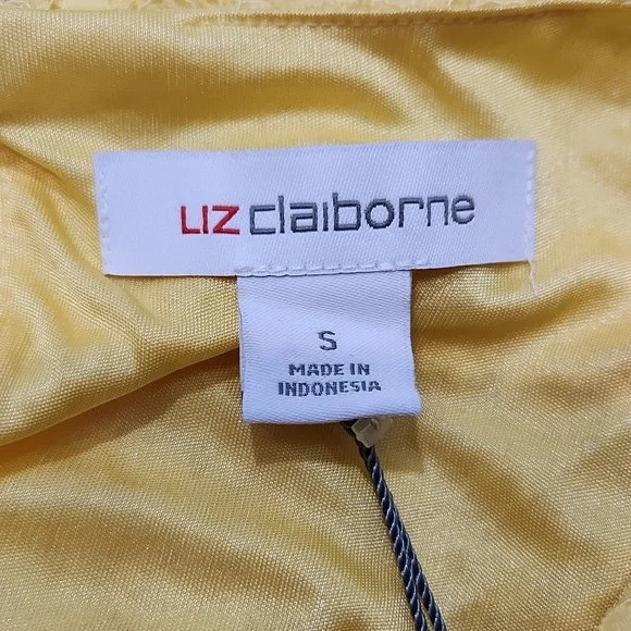 Ann Taylor Sleeveless Butter Yellow Lace Overlay Knit Top Size SM‎ Balloon Hem - Picture 6 of 11